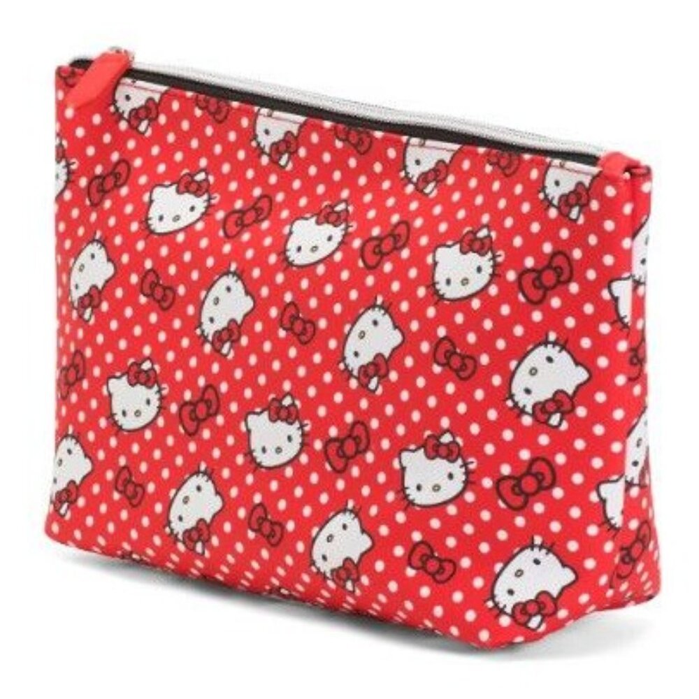 NEW Hello Kitty Red Polka Dot Cosmetic Bag - Picture 2 of 3
